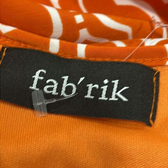 NWOT Fab’rik Orange fringe dress. Size L large 12/14 - Picture 6 of 7